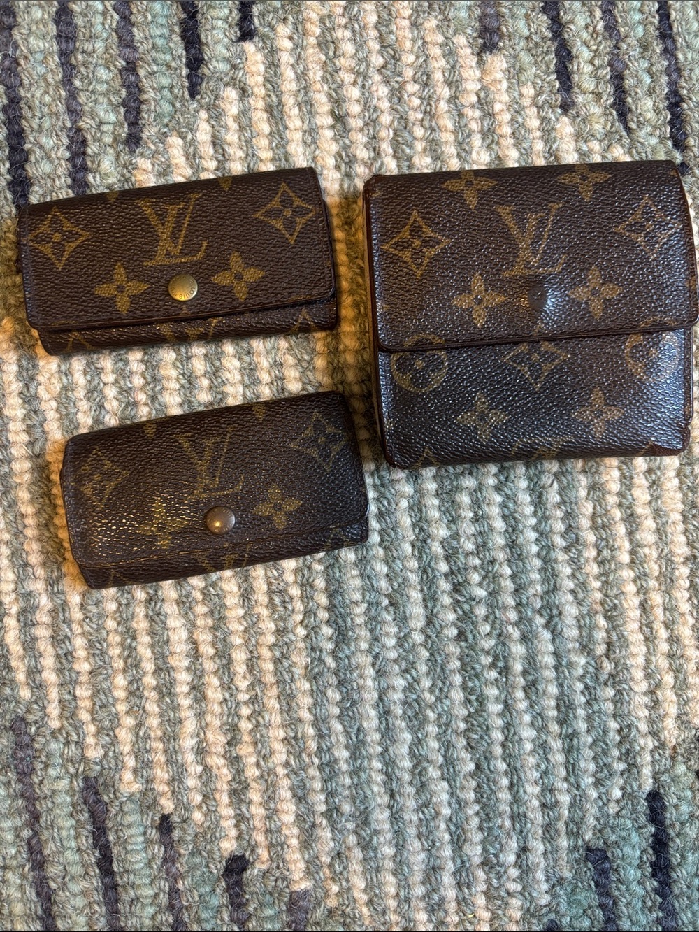 Resellers Bundle Louis Vuitton Monogram Canvas Wallet and Key Pouches